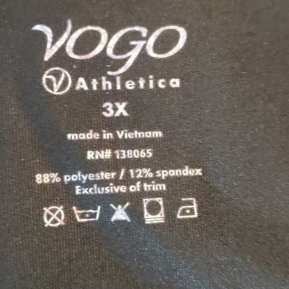 VOGO Athletica metallic active workout exercise athletic leggings plus size 3X - Picture 6 of 6
